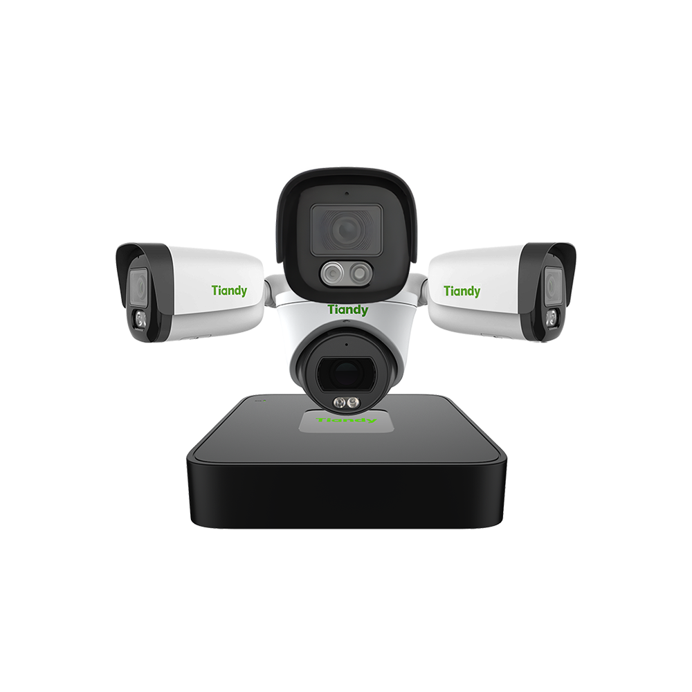 Camera set 4pcs 4MP (1 NVR ,3 Bullet Camera , 1 Dome Camera )